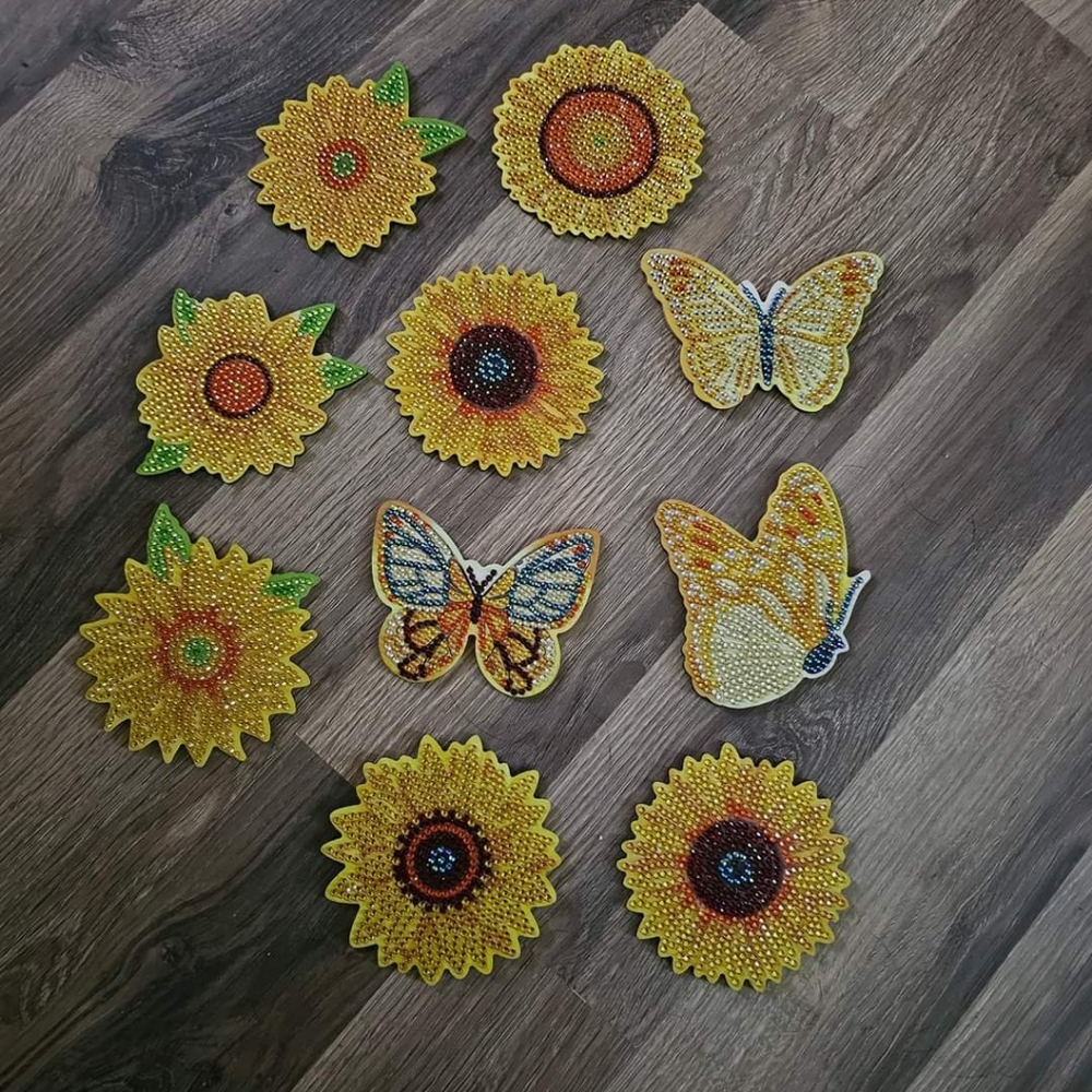 Sunflower/Butterfly Coasters